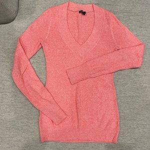 Express V-neck Coral color long sleeve sweater